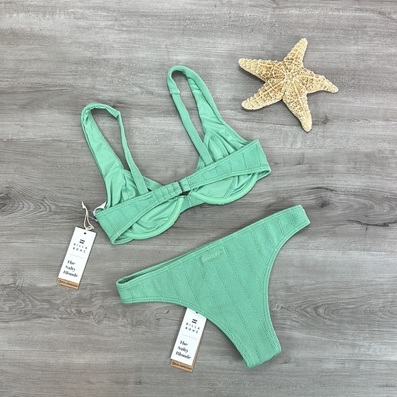 ☀️BILLABONG☀️ Salty Blonde Sunset Rib Emma Underwire SUNSET RIB ISLA BIKINI set - Picture 11 of 15